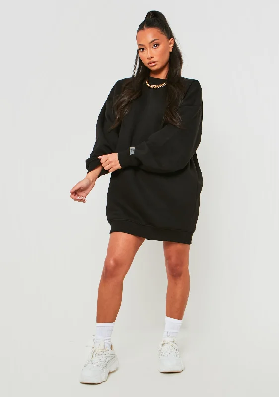 Lauren Black Missy Sport Oversized Sweater Dress