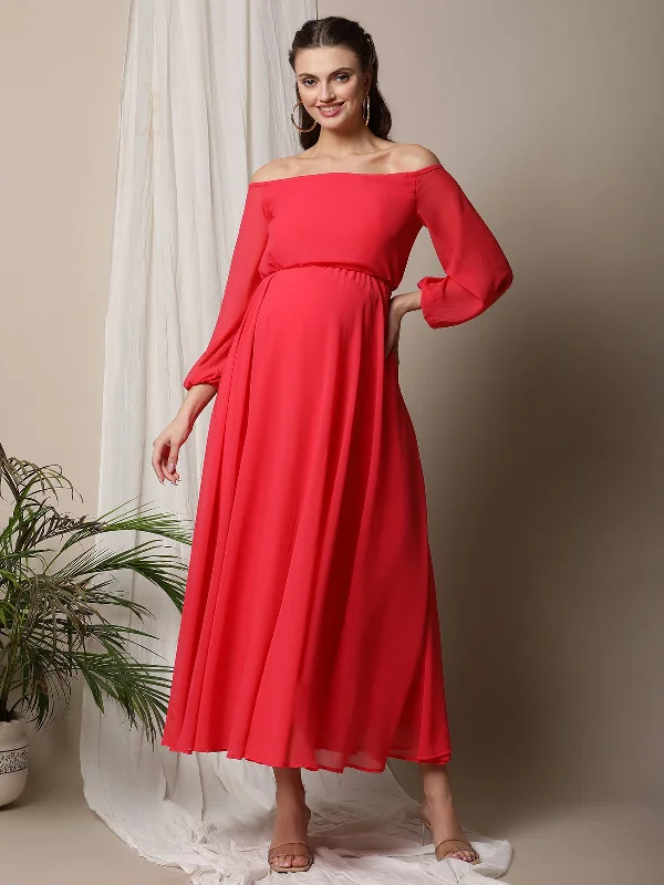 Maternity Off-the-Shoulder Dress