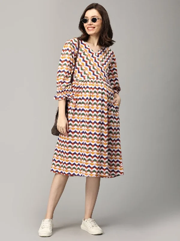 Prism Palette Wrap Maternity and Nursing Dress