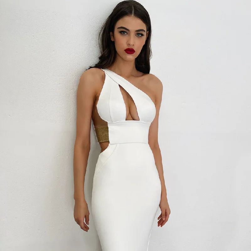 SB2298  High Fashion Dresses White Long Dresses For Woman Elegant Bandage Dress Bodycon Sexy