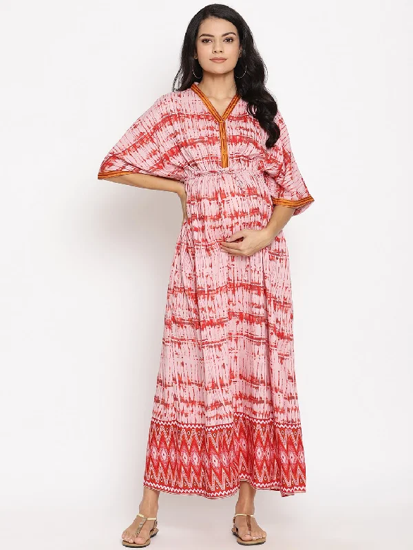 Tribal Print Maternity Kaftan